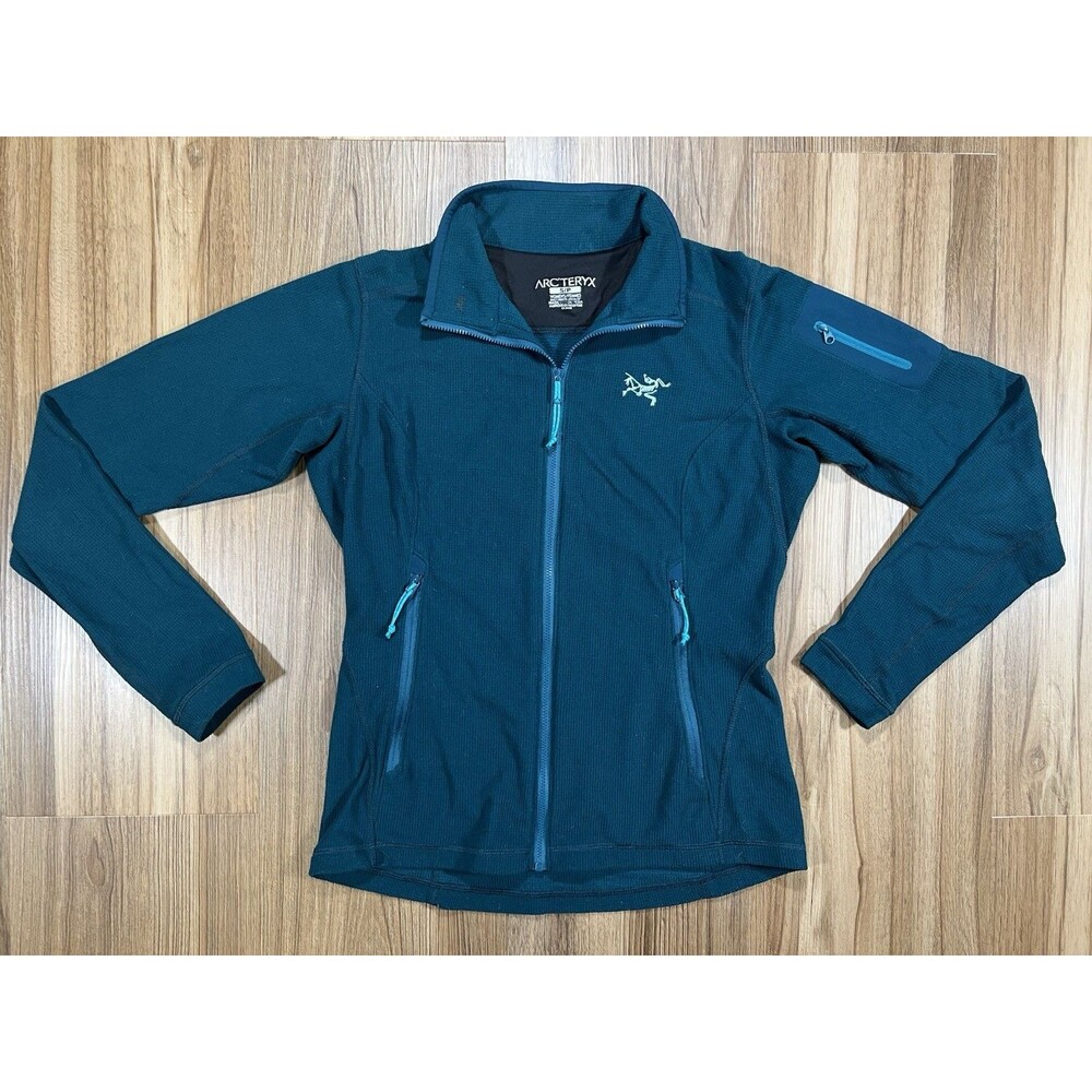 Arcteryx Delta LT Fleece Polartec Jacket Size Small Green Full Zip Pockets